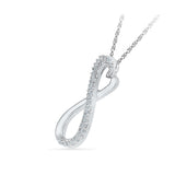 Heartful Infinity Diamond Silver Pendant