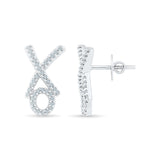 X & O Diamond Stud Earrings