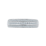 Three Layer Diamond Band Ring
