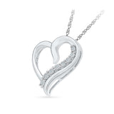 Heart Ardour Diamond Silver Pendant