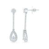 Charming Chain Teardrop Diamond Earrings