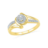 14kt / 18kt white and yellow gold Serious Sparkle Diamond Cocktail Ring for women online in PRONG and MIRACLE setting
