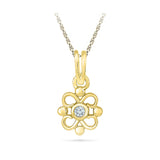 Twin Infinity Solitaire Pendant in 14k and 18k Gold online for women