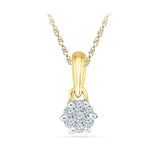 small and delicate diamond pendant in 14k and 18k Gold online for women