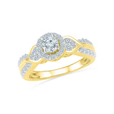 Adorning Diamond Garnish Engagement Ring - Radiant Bay