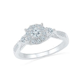 Diamond Drizzle Engagement Band Ring