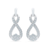 Floral Infinity Diamond Drop Earrings