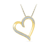 The Heartbeat Diamond Pendant in 14k and 18k Gold online for women