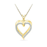 Ravishing Double Heart Diamond Pendant