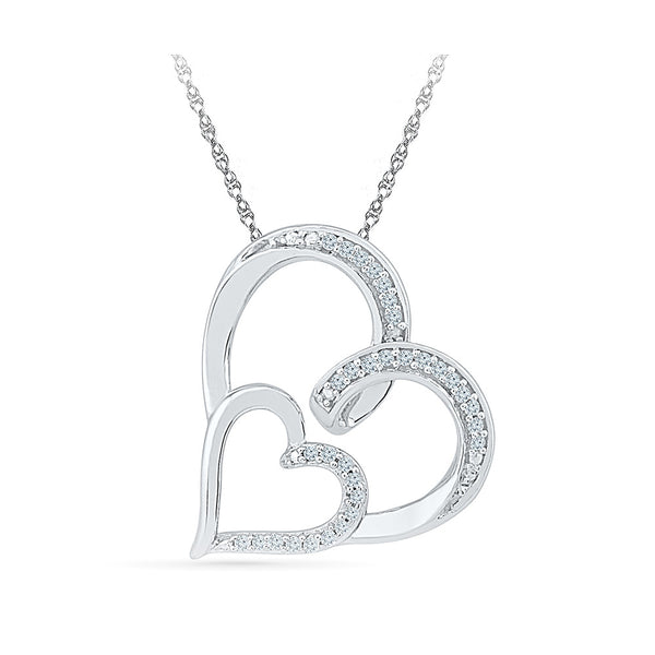 Loving Hearts Diamond Pendant