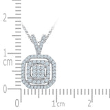 Shimmering Square Diamond Pendant
