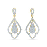 Elegant Chandelier Diamond Drop Earrings