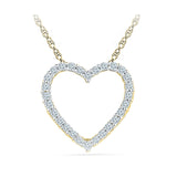 Startling Diamond Heart Necklace