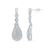 Luscious Woven Drop Diamond Earrings