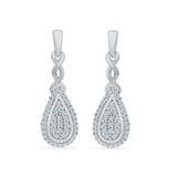 Luscious Woven Drop Diamond Earrings
