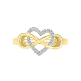 Infinity Heart Diamond Ring