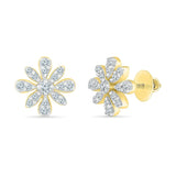 Glam and Glory Floral Stud Earrings