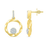 Whirl Bold Gold Dangle Earrings