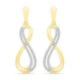 Infinity Swish Diamond Drop Earrings