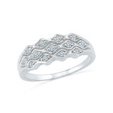 Silver Designer Cocktail Diamond Ring