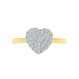 Golden Heart Diamond Ring