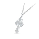 Precious Diamond Cross Silver Pendant