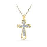 The Crux Diamond Pendant in 14k and 18k Gold online for women