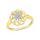 Floral Fusion Diamond Ring
