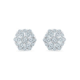 Snowflake Diamond Stud Earrings