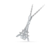 Love from Paris Diamond Silver Pendant
