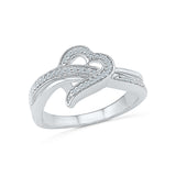 14k, 18k white and yellow gold Affectionate Heart Designer Ring in PRONG setting for women online