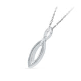 Tangy Teardrop Diamond Silver Pendant