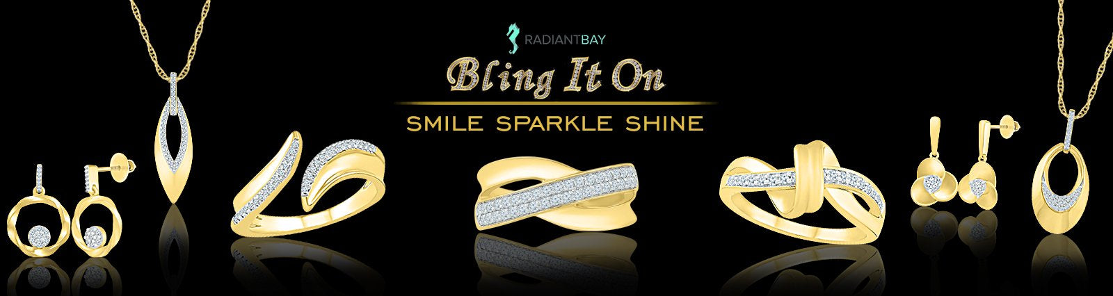 Bold gold diamond studded jewellery for women