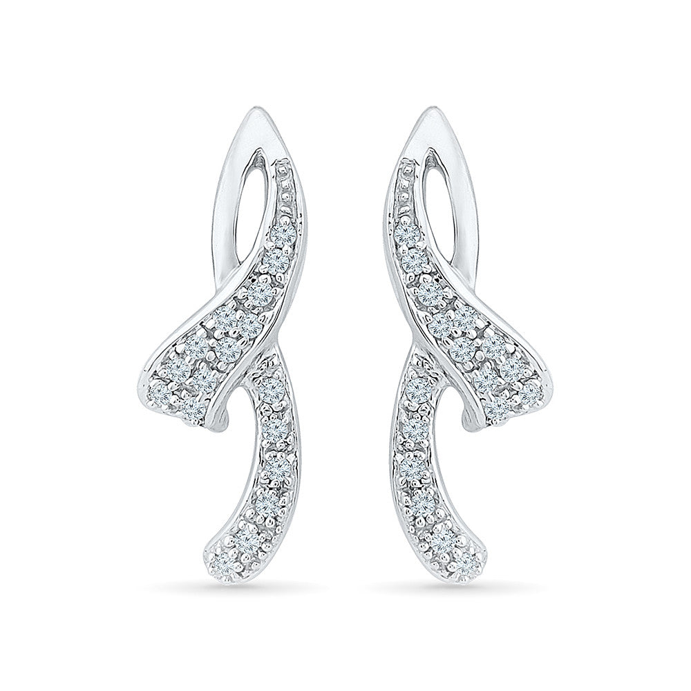 Floral Diamond And Freshwater Pearl Earring Drops #107235 - Seattle  Bellevue | Joseph Jewelry