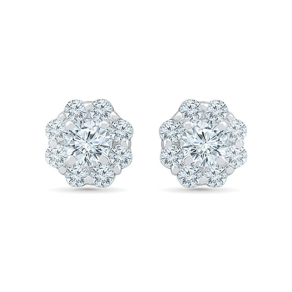 Diamond Sprinkle Stud Earrings in 14k and 18k gold for women online