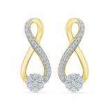 Gliterring Infinity Diamond Drop Earrings