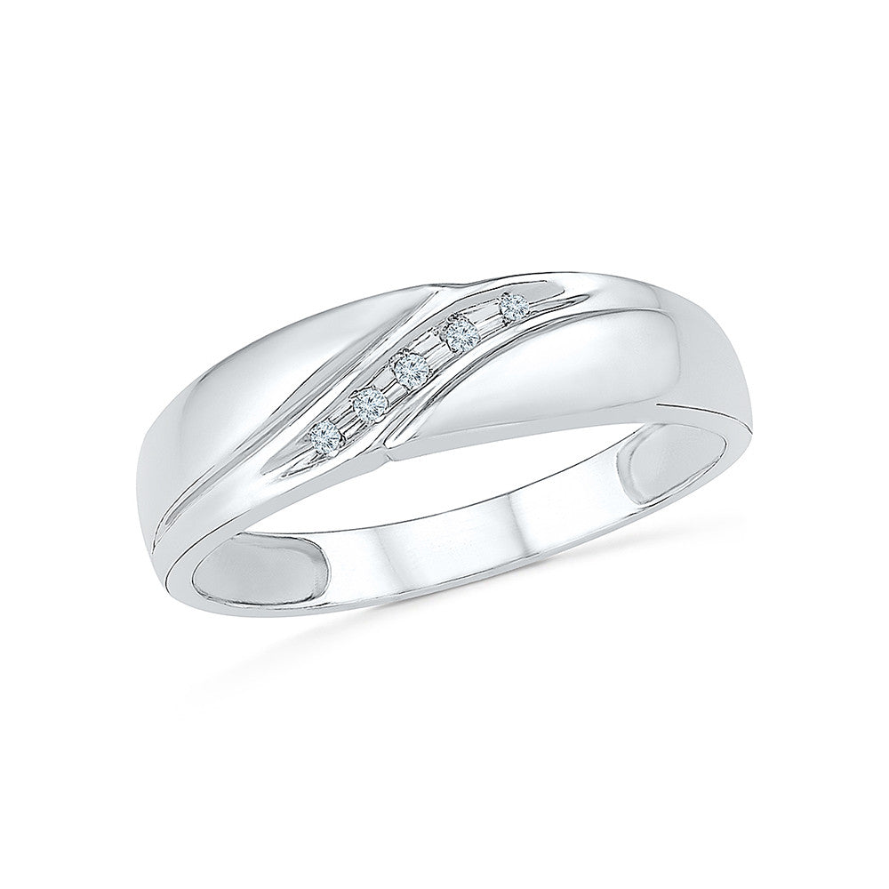 Classic Yellow Gold Wedding Ring Set with 3 Diamonds | KLENOTA