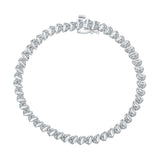 womens diamond bracelet  in white and yellow gold 