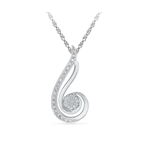 Silver ethnic pendant in Prong Setting with Diamonds