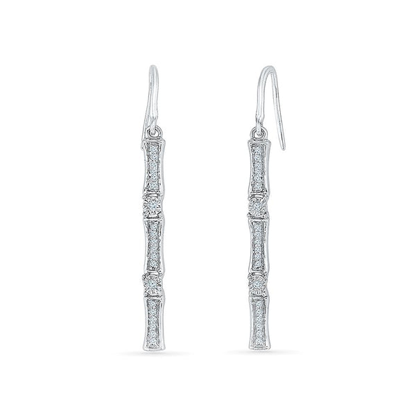 Dazzling Flair Diamond Earrings in 92.5 Sterling Silver for women online