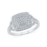 14kt / 18kt white and yellow gold heavily studded square diamond  in PRONG and CHANNEL for women online