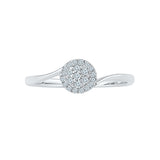 Diamond Aesthetic Floral Promise Ring