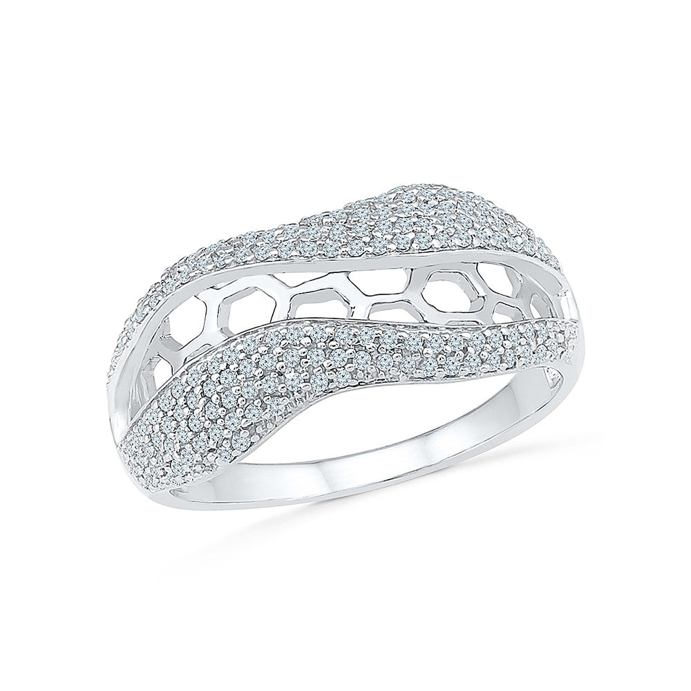 14K Gold Diamond Wedding Bands , Minimalist Diamond Cluster Ring, Stacking Diamond  Ring, Womens Diamond Wedding Rings