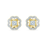 Fancy Florette Diamond Stud Earrings