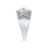 Petal Motif Diamond Cocktail Ring