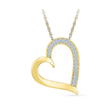 Wishful Heart Diamond Pendant  in 14k and 18k Gold online for women