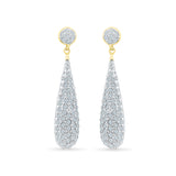 Conspicuous Diamond Drop Earrings in 14k and 18k gold