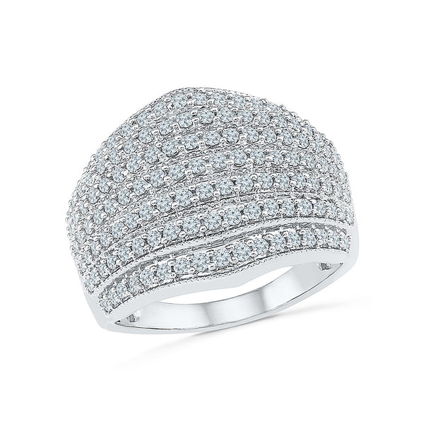 14kt / 18kt white and yellow gold Luscious Layer Diamond Cocktail Ring  in PRONG for women online