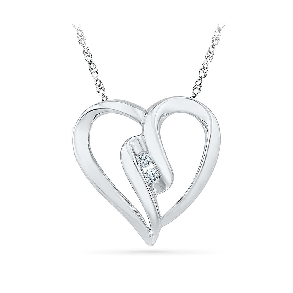 Buy MORECON Women Heart Shaped Diamond Necklace Cute Diamond Pendant Gift  for Women & Girl (White, One Size) at Amazon.in