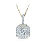 Square Shimmer Diamond Pendant in 14k and 18k Gold online for women